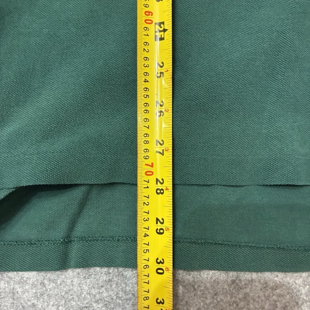 Vintage Polo Ralph Lauren Mens Green Polo Shirt Made in USA Size Large Pocket
